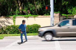 hit by a car jaywalking