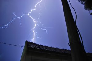 Car Is Struck by Lightning
